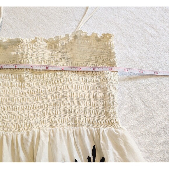 Juicy Couture Embroidered Silk Maxi Dress Festival Boho Romantic Whimsical Small - Picture 7 of 9